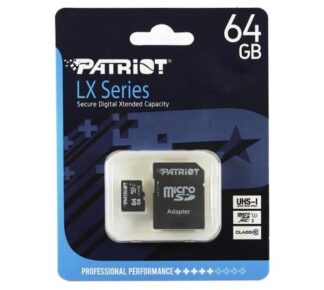 microSDXC (UHS-1) Patriot LX Series 64Gb class 10 (adapter SD)