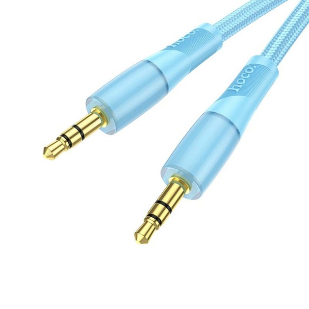 Аудiо-кабель HOCO UPA25 Transparent Discovery Edition AUX cable Blue - Зображення 3