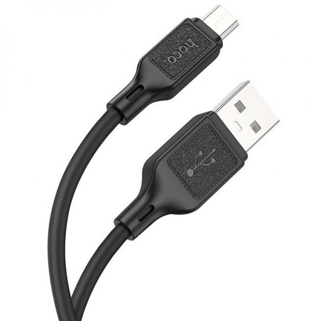 Кабель HOCO X90 Cool silicone charging data cable for Micro Black - Зображення 4