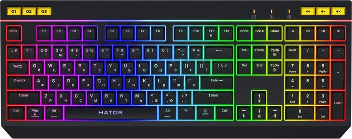 Клавіатура мембранна HATOR Icefall black