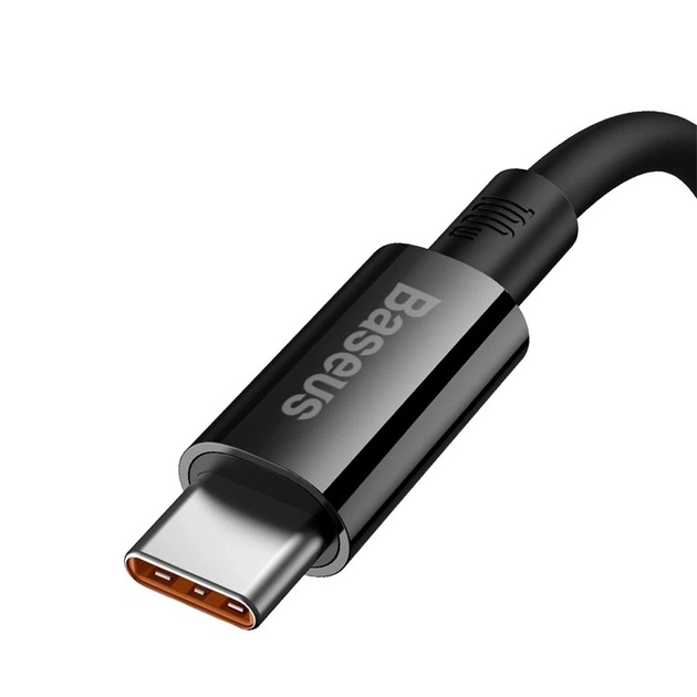 Кабель Baseus Superios Series Fast Charge USB to Type-C 100W Cluster Black - Зображення 3